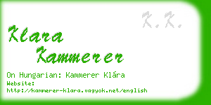 klara kammerer business card