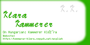 klara kammerer business card